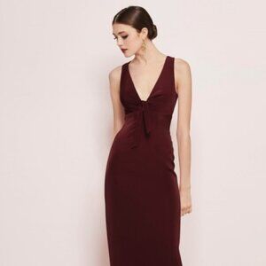 Wine Watters Mavis 6812 Bodycon Crepe Bridesmaid Dress Size 12
